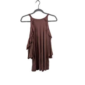 Magnolia South Cold Shoulder Mauve Top Size Small